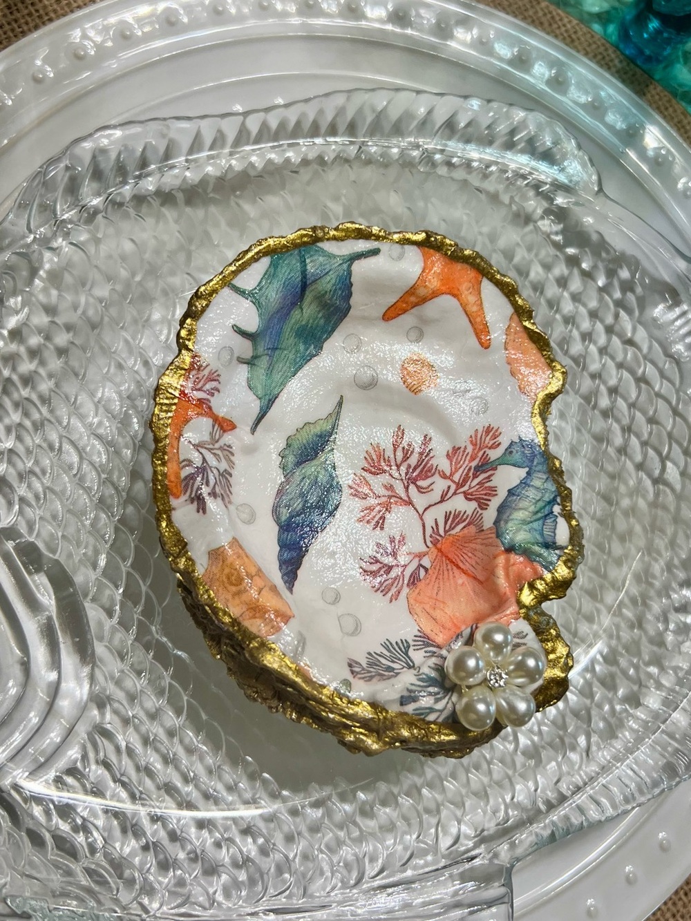 Handcrafted Oyster Shell Dish